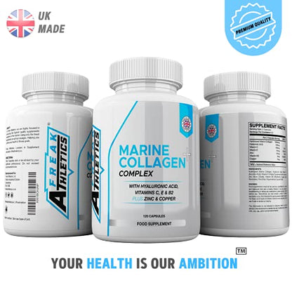 Marine Collagen 1000mg - Type 1 Hydrolysed Collagen - Enhanced with Hyaluronic Acid, Vitamin C Freak AthleticsBuy Supplements Australia