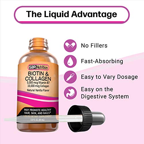 SBR Nutrition Biotin and Collagen Liquid Drops Daily Food Supplement, Vitamins SBR NutritionBuy Supplements Australia