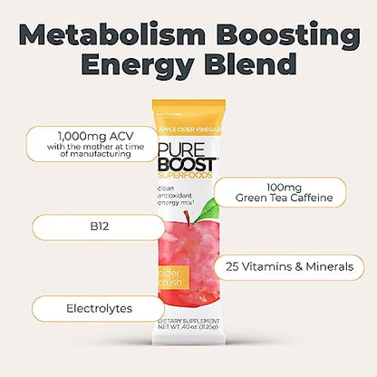 Pureboost Apple Cider Vinegar Superfoods Clean Energy Drink Mix, Boosted with 1,000 mg PureboostBuy Supplements Australia