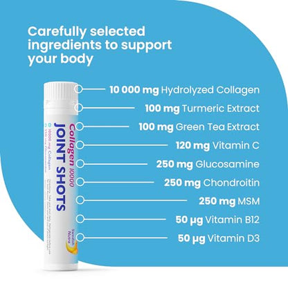 Swedish Nutra Collagen 10000 Joint Shots | High Strength Type 1, 2 & 3 Collagen for Body, Joints & Ligaments Swedish NutraBuy Supplements Australia