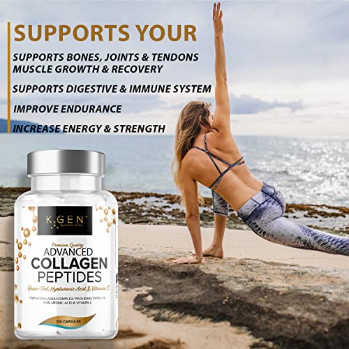 Pure Collagen Supplements Capsules Grass Fed Advanced Multi Collagen Peptides K GEN rejuvenation nutritionBuy Supplements Australia