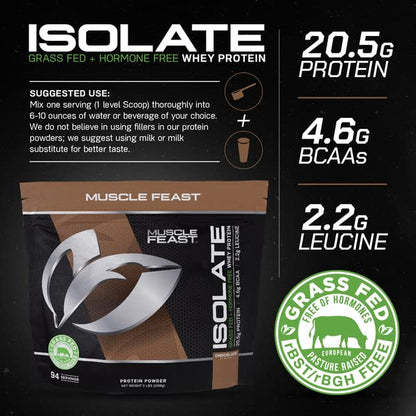 Muscle Feast Grass-Fed Whey Protein Isolate, All Natural Hormone Free Pasture Raised Muscle FeastBuy Supplements Australia