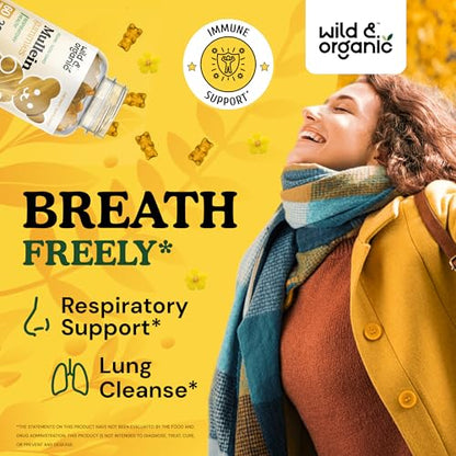 Wild & Organic Mullein Gummies - Daily Dietary Supplement for Respiratory, Digestive Wild & OrganicBuy Supplements Australia