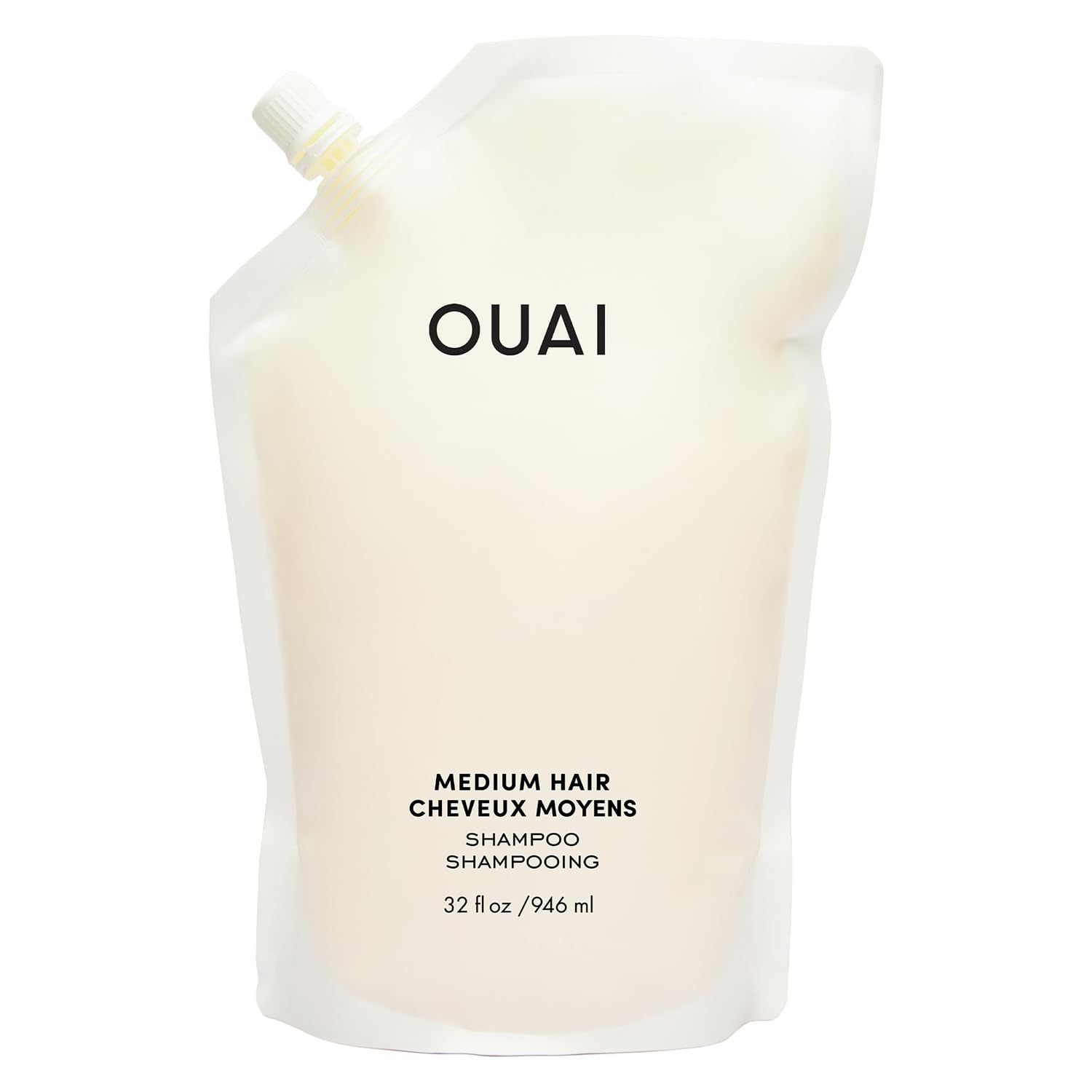 OUAI Medium Shampoo Refill - Hydrating Shampoo with Coconut Oil, Babassu, Kumquat Extract and Keratin - Strengthens, Nourishes and Adds Shine - Paraben, Phthalate and Sulfate Free Hair Care (32 Fl Oz) OUAIBuy Supplements Australia
