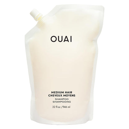 OUAI Medium Shampoo Refill - Hydrating Shampoo with Coconut Oil, Babassu, Kumquat Extract and Keratin - Strengthens, Nourishes and Adds Shine - Paraben, Phthalate and Sulfate Free Hair Care (32 Fl Oz) OUAIBuy Supplements Australia