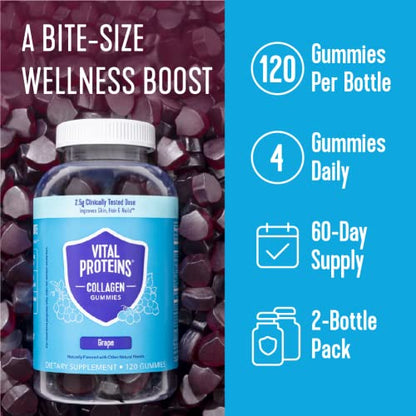 Vital Proteins Collagen Gummies, 2.5g of Clinically-Tested Collagen for Hair, Skin Vital ProteinsBuy Supplements Australia