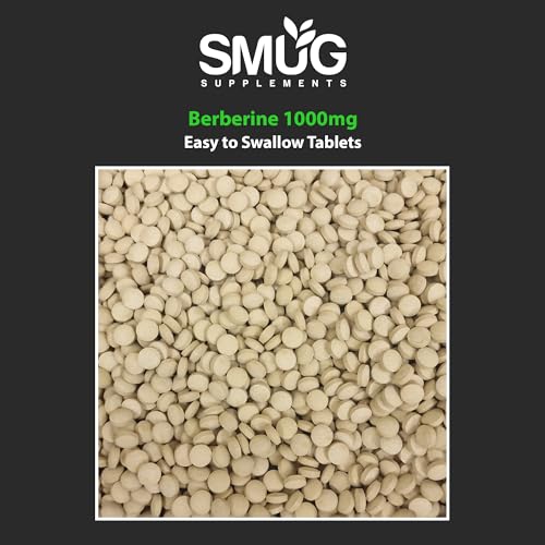 SMUG Supplements Berberine Tablets - 100 High Strength 1000mg Pills - Can Promote SMUG SupplementsBuy Supplements Australia