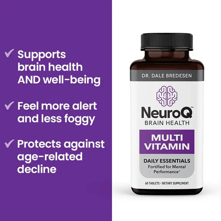 NeuroQ Daily Essentials Multivitamin – High‑Potency Brain & Body Support with Choline 550 mg, PQQ, CoQ10, Alpha Lipoic Acid LifeSeasons