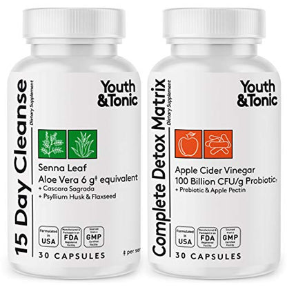 Youth & Tonic Colon Cleanser & Detox for Loss of Waste, Breaking The Plate