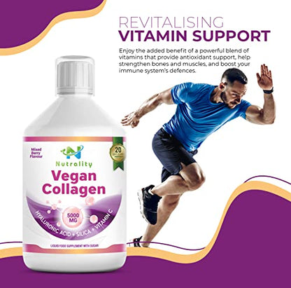 Nutrality Vegan Liquid Collagen | Premium-Grade 5000mg Hydrolyzed Collagen Peptides with Silica, Biotin NutralityBuy Supplements Australia