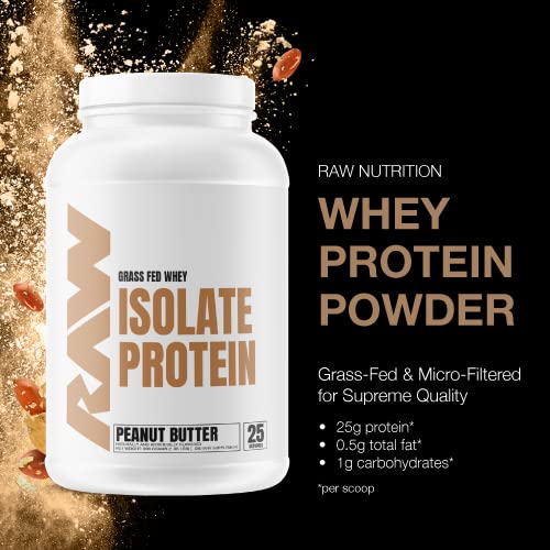 RAW Whey Isolate Protein Powder, Peanut Butter - 100% Grass-Fed Sports Nutrition Protein RAWBuy Supplements Australia