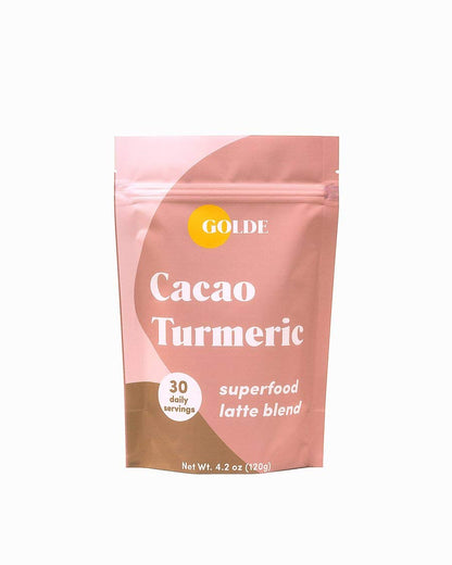 GOLDE - Superfood Latte Blend - Cacao Turmeric - Plant Based w/Turmeric, Cacao, & Coconut Milk Powder - Healthy Hot Cocoa - Coffee Replacement - Vegan, Keto, & Sugar-Free - 30 Servings GOLDEBuy Supplements Australia
