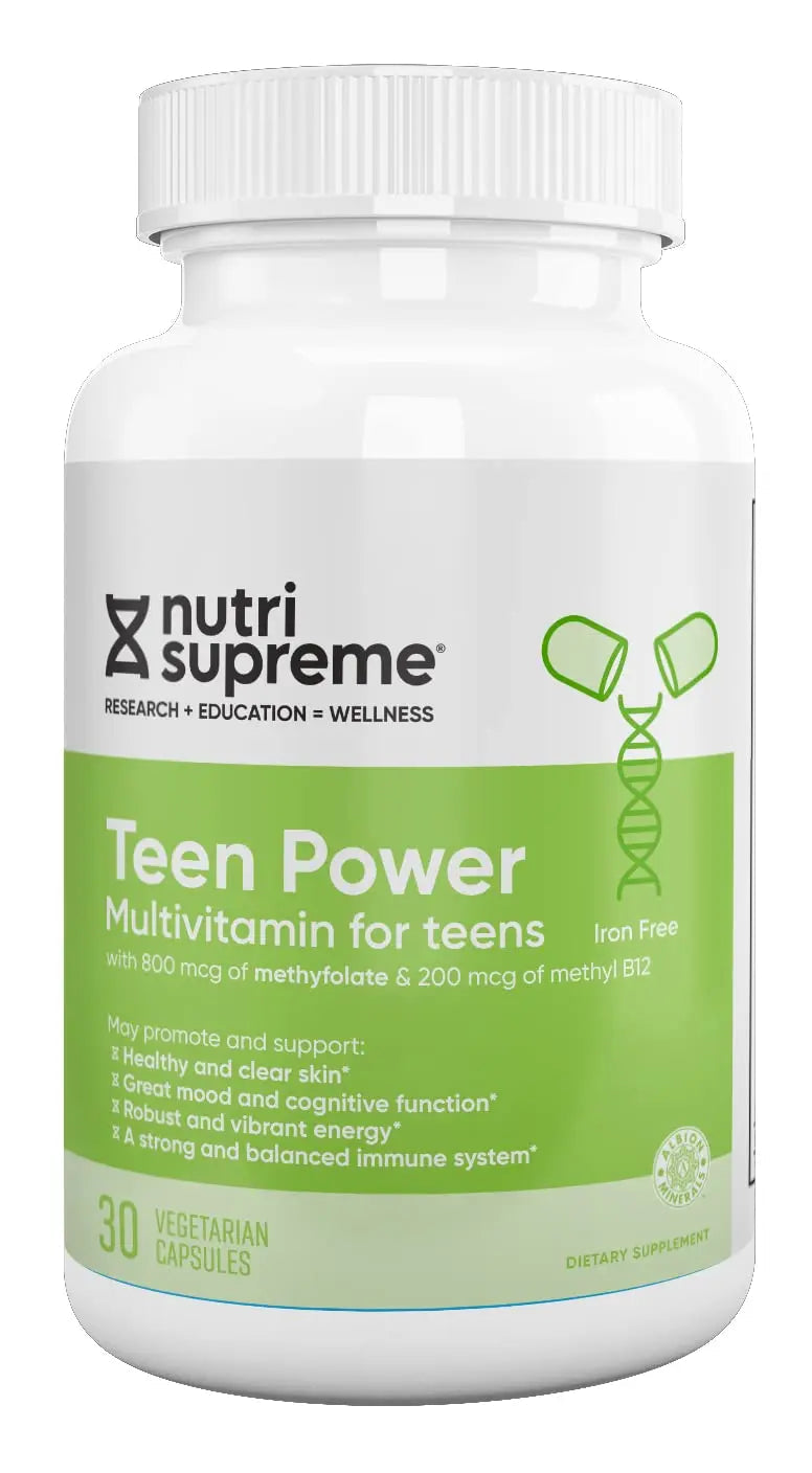 Nutri Supreme Teen Multivitamin for Boys and Girls 12-17, Best Kosher One Per Day Teen Vitamins, Formulated for Teen Development NUTRI-SUPREME RESEARCH