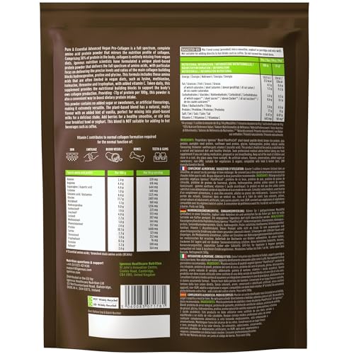 Vegan Collagen Powder, Natural Vanilla Flavour, Plant-Based Peptide Protein Supplement Igennus Healthcare NutritionBuy Supplements Australia
