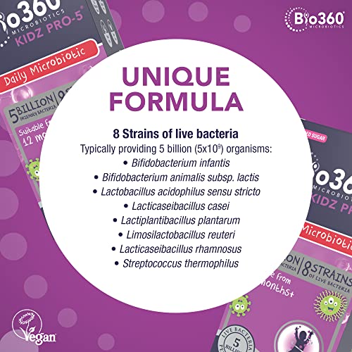 Natures Aid Bio360 Kidz Pro-5 (5 Billion Bacteria) from Natures Aid, Children's Microbiotic natures aidBuy Supplements Australia