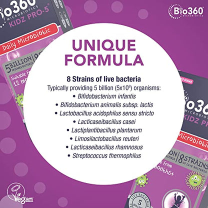 Natures Aid Bio360 Kidz Pro-5 (5 Billion Bacteria) from Natures Aid, Children's Microbiotic natures aidBuy Supplements Australia