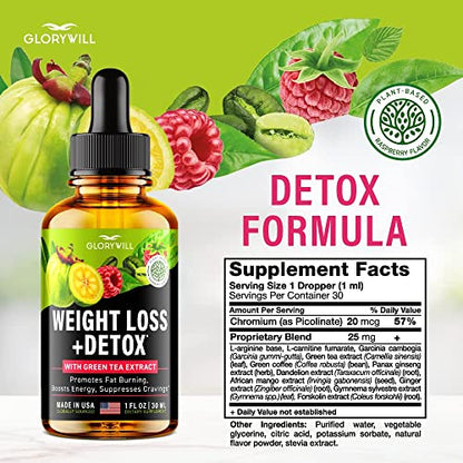 Weight Loss Drops Natural Detox Made in USA - Diet Drops for Fat Loss - Effective Appetite FQQFBuy Supplements Australia