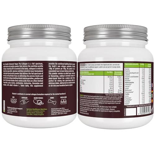 Vegan Collagen Powder, Plant-Based Peptide Protein Supplement with Glycine, 21 Amino Acids & Vitamin C, Complete Collagen Igennus Healthcare NutritionBuy Supplements Australia
