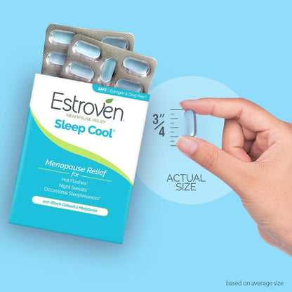 Estroven Sleep Cool for Menopause Relief, 30 Ct, Sleep Support Supplement With Clinically Proven Ingredients to Relieve Menopause Symptoms plus Night Sweats & Hot Flash Relief, Drug-No & Gluten-No EstrovenBuy Supplements Australia