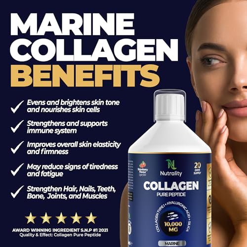 Nutrality Marine Collagen Sugar Free Liquid | Peptides, Hyaluronic Acid, Silica, Biotin, 10000mg Type 1 NutralityBuy Supplements Australia