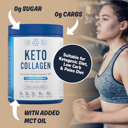 Applied Nutrition Keto Protein Powder, Hydrolysed Collagen Peptides + MCT Healthy Fats & Skin, Ketogenic & Paleo Diet Applied NutritionBuy Supplements Australia