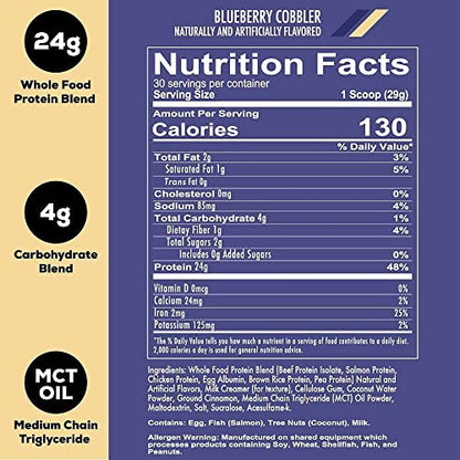 REDCON1 MRE Lite Whole Food Protein Powder, Blueberry Cobbler - Low Carb & Whey REDCON1Buy Supplements Australia