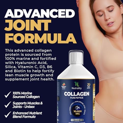 Nutrality Marine Collagen Sugar Free Liquid | Peptides, Hyaluronic Acid, Silica, Biotin, 10000mg Type 1 NutralityBuy Supplements Australia