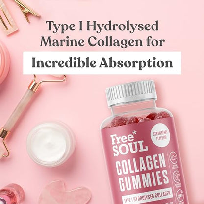 Collagen Gummies, Marine Collagen Supplement with Effective Type 1 Hydrolysed Collagen Peptides Free SoulBuy Supplements Australia