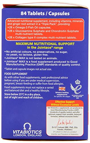 Jointace Vitabiotics Max, 84 Count (Pack of 1) VitabioticsBuy Supplements Australia