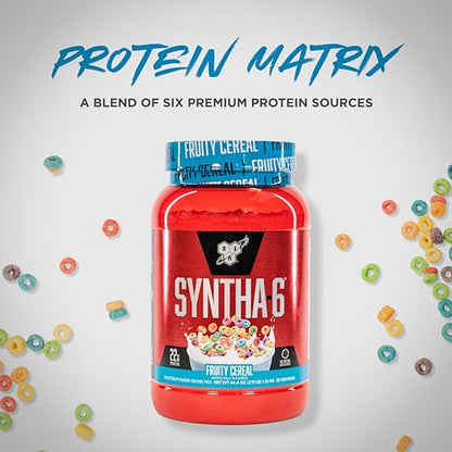 BSN SYNTHA-6 Whey Protein Powder with Micellar Casein, Milk Isolate, Fruity Cereal BSNBuy Supplements Australia
