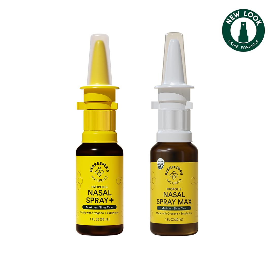 Beekeeper's Naturals Propolis Nasal Rinse Spray Max, Relief for Adults w/Eucalyptus, Oregano & Saline, Clears Nasal Congestion, Moisturizes Sinus Canal, & Decongest Sinus Cavities, 1 fl oz Beekeeper's Naturals buy supplements Au