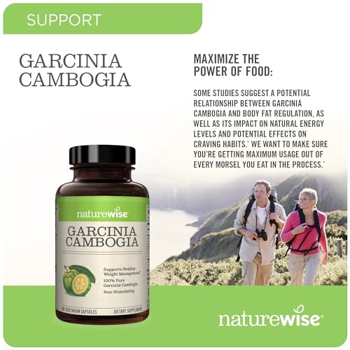 Naturewise Garcinia Cambogia with Pure Garcinia Cambogia Extract, 60% HCA Concentrati NatureWiseBuy Supplements Australia