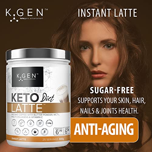 Instant Bulletproof Keto Coffee Creamer UK Made Collagen Latte | Butter Powder, Coconut MCTs & Vitamin C K GEN ketogenic enhancementBuy Supplements Australia