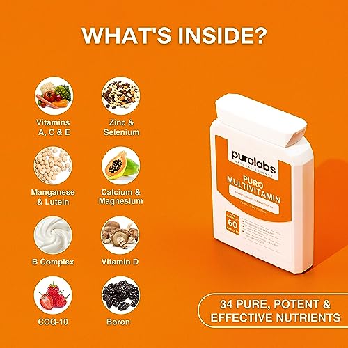 Puro Multivitamin - 34 Multivitamins & Minerals - Daily Complex for Men & Women PurolabsBuy Supplements Australia