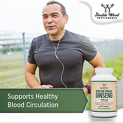Ginseng Capsules (Korean Red Ginseng Extract, Panax Ginseng 10% Ginsenosides) Double Wood SupplementsBuy Supplements Australia