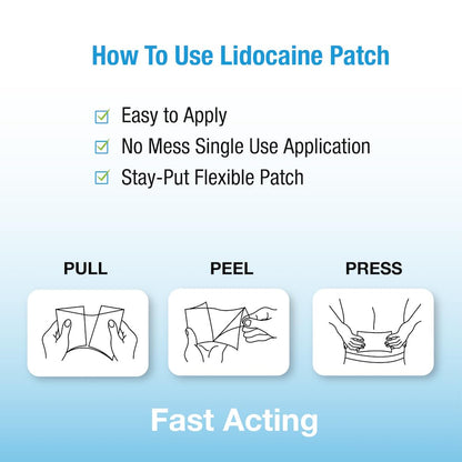 Puregen Labs Lidocaine 4% Numbing Patch - Total 60 Patches Maximum Strength | Fast Acting Temporary Relief of Aches | Back, Neck, Shoulders, Elbows and Knees P Puregen LabsBuy Supplements Australia