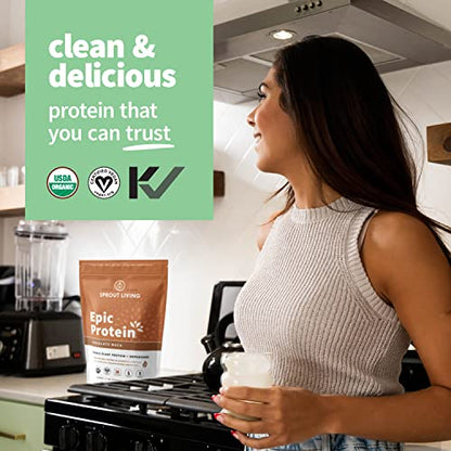 Sprout Living Epic Protein, Plant Based Protein & Superfoods Powder, Chocolate Maca Sprout LivingBuy Supplements Australia