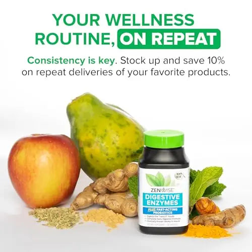 Zenwise Health No Bloat Probiotics for Women and Men Digestive Health with Ginger, Dandelion, and Lactase, Digestive Enzymes for Gas and Bloating Relief - Vegan Water Retention Pills - 14 CT Zenwise HealthBuy Supplements Australia