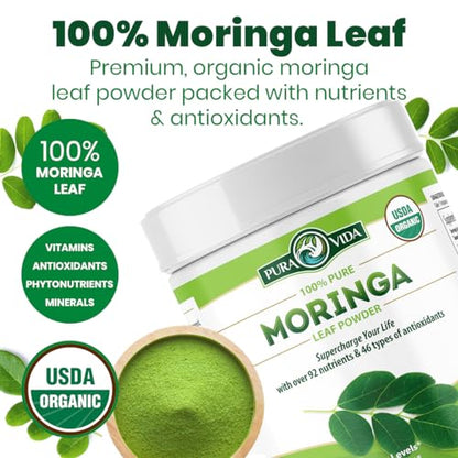 PURA VIDA MORINGA Moringa Powder Organic Single Origin - Premium 100% Leaf Powder PURA VIDA MORINGABuy Supplements Australia