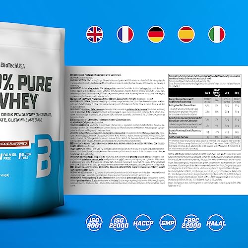 BioTechUSA 100% Pure Whey | Protein Powder with BCAA and Glutamine | Gluten-Free, Palm Oil Free BioTechUSABuy Supplements Australia