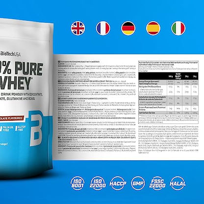 BioTechUSA 100% Pure Whey | Protein Powder with BCAA and Glutamine | Gluten-Free, Palm Oil Free BioTechUSABuy Supplements Australia