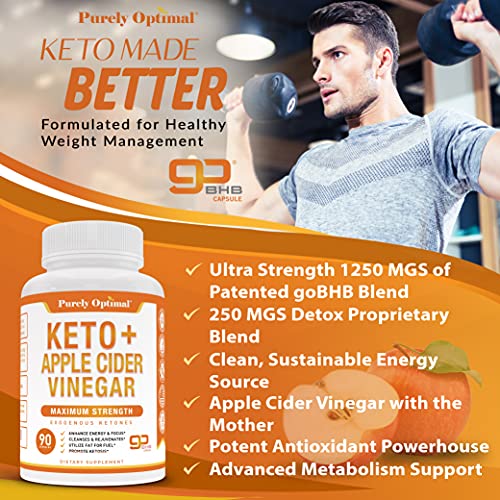 Purely Optimal Keto BHB + Apple Cider Vinegar Capsules with The Mother - Keto Diet Purely OptimalBuy Supplements Australia