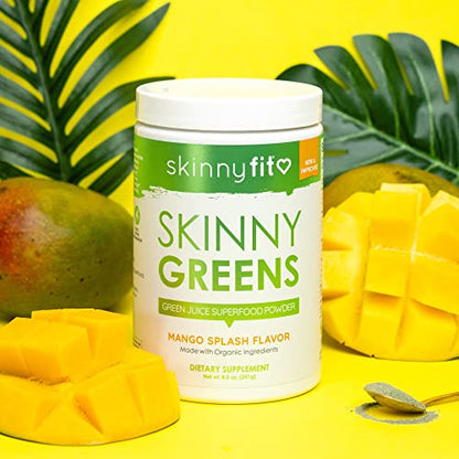 SkinnyFit Mango Splash Skinny Greens, Green Juice Superfood Powder, Natural Energy SkinnyFitBuy Supplements Australia