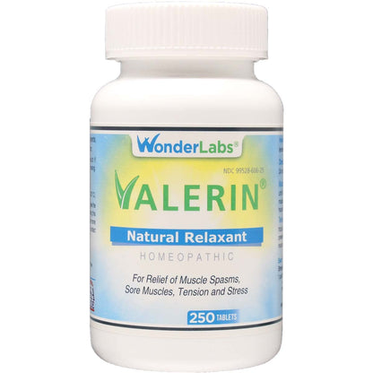 Wonder Laboratories Valerian Natural Relaxant for Tension Relief, Stress Relief, Leg Cramp Relief and Other Muscle Cramps Magnesium, Passion Flower, & Valerian Root Muscle Relaxant - (250ct) Wonder LaboratoriesBuy Supplements Australia