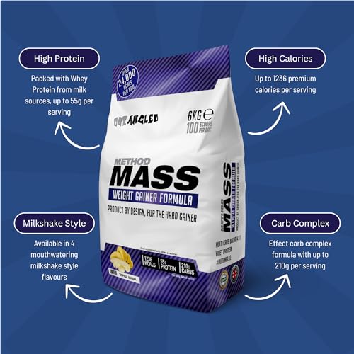 Out Angled Method Mass Gainer Powder, Tropical Banana, 6kg, 100 Scoops OUT ANGLEDBuy Supplements Australia