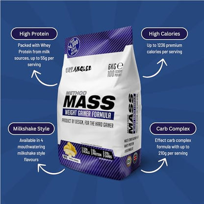 Out Angled Method Mass Gainer Powder, Tropical Banana, 6kg, 100 Scoops OUT ANGLEDBuy Supplements Australia