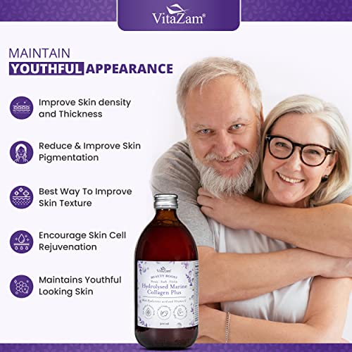 Diamond Elixir Marine Liquid Collagen Type 1 & 3 Hydrolysed Collagen Peptides 10000mg VitaZamBuy Supplements Australia