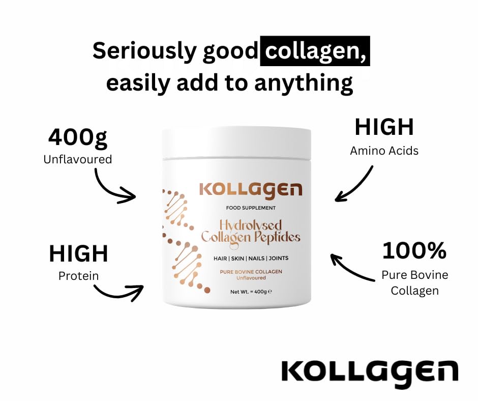 100% Pure Collagen Peptides Powder 400g Kollagen: Hydrolysed Bovine Collagen Peptides (Type 1) My StoreBuy Supplements Australia