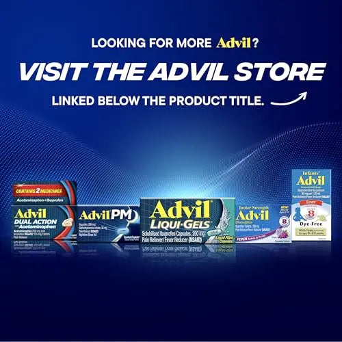 Advil PM Liqui-Gels Pain Reliever and Nighttime Sleep Aid, Pain Medicine with Ibuprofen for Pain Relief and Diphenhydramine HCL for a Sleep Aid - 80 Liquid Filled Capsules - Back to College AdvilBuy Supplements Australia