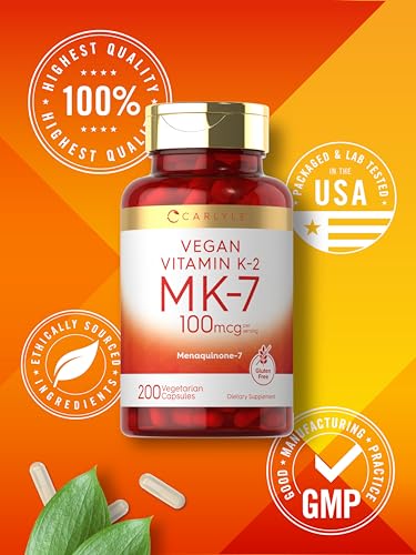 Carlyle Vitamin K2 MK7 100mcg | 200 Vegan Capsules | Menaquinone-7 Supplement CarlyleBuy Supplements Australia